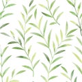 Floral seamless pattern. Leaves background. Nature ornament Royalty Free Stock Photo