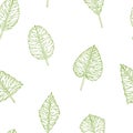 Floral seamless pattern from leaves