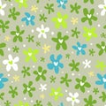 Floral seamless pattern with little bright flowers
