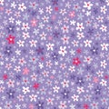 Floral seamless pattern with little bright flowers