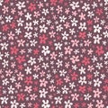 Floral seamless pattern with little bright flowers