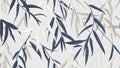 Floral seamless pattern, multicolored Weeping Willow leaves on light grey