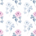 Floral seamless pattern with pink flowers 3