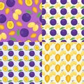 Floral seamless pattern with plums nature fruit harvest vegetarian vitamin sweet berry background. Vector illustration Royalty Free Stock Photo