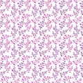 Floral seamless pattern. Purple vector background. Textile print or packaging design. Royalty Free Stock Photo