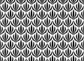 Floral seamless pattern. Retro stylish geometric texture background with Art Nouveau tiles. Vector geometric decorative leaves Royalty Free Stock Photo