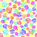 Floral seamless pattern. Roses of different colors and sizes.