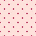 Floral seamless pattern. Simple pink and red minimalist geometric texture Royalty Free Stock Photo