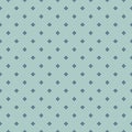 Floral seamless pattern. Simple turquoise and blue minimal geometric texture