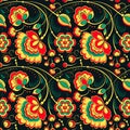 Floral seamless pattern in slavonic style