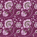 Floral seamless pattern in slavonic style