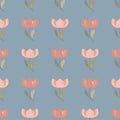 Floral seamless pattern with tulips