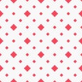 Floral seamless pattern. Vector abstract geometric texture. Red and white color Royalty Free Stock Photo