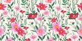 Floral seamless pattern. Vector design for paper, cover, fabric, interior decor and other