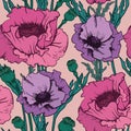 Floral seamless pattern. Vector. Royalty Free Stock Photo