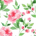 Floral seamless pattern withpink flowers Royalty Free Stock Photo