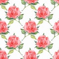 Floral seamless pattern with red roses 3