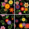 Floral seamless patterns