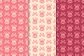 Floral seamless patterns. Colored background Royalty Free Stock Photo