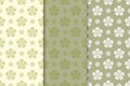 Floral seamless patterns. Colored background Royalty Free Stock Photo