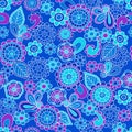 Floral Seamless Repeat Pattern Vector Illustration Royalty Free Stock Photo