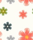 Floral Seamless Tiling Pattern Royalty Free Stock Photo