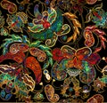 Floral shabby exotic oriental pattern motley