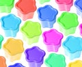 Floral Shape Plastic Containers Royalty Free Stock Photo