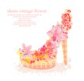 floral shoes Royalty Free Stock Photo