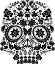 Floral skull pattern