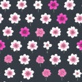 floral skull Seamless Repeat Pattern Design pink and black for textile design fabric printing Generative AI Royalty Free Stock Photo