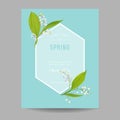 Floral Spring Design Template for Wedding Invitation, Greeting Card, Sale Banner, Poster, Placard, Cover. Background Royalty Free Stock Photo