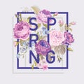 Floral Spring Graphic Design for t-shirt