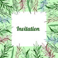 Floral spring templates card invitation tender botanical