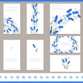 Floral spring templates with cute bunches of muscari.