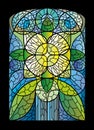 Floral stained glass