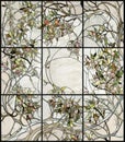 Floral stained glass