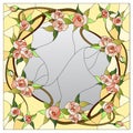 Floral stained glass pattern