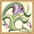Floral stained-glass pattern Royalty Free Stock Photo
