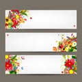 Floral style banners for your design