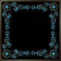 Floral style framed background Royalty Free Stock Photo