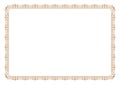 Floral style gold frame for certificate or book page border