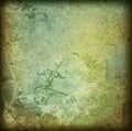 Floral style old paper textures background