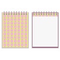 Floral style pink and yellow notebook cover design