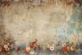 Floral style textures on old paper - perfect background with space for text or image Royalty Free Stock Photo