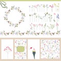 Floral summer templates.