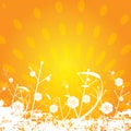 Floral sun background