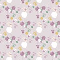 Floral Surface seamless pattern in bright color elegant, and feminime