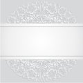 Floral Swirl Vector White 3d Invitation Cards Royalty Free Stock Photo