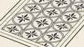 Floral Symmetrical Tile Pattern Geometric Design, vector design Generative AI Royalty Free Stock Photo
